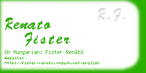 renato fister business card
